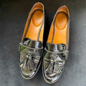 Franco Sarto patent leather loafers